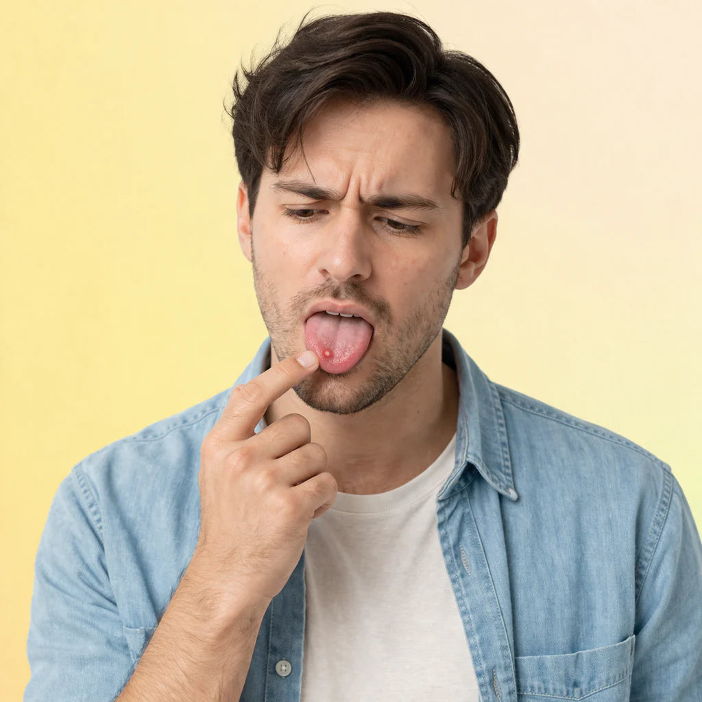 Bouton sur la langue Afbeelding