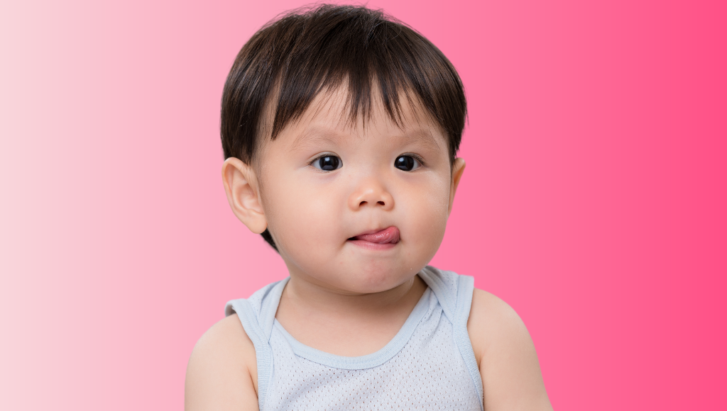 langue blanche enfant Immagine