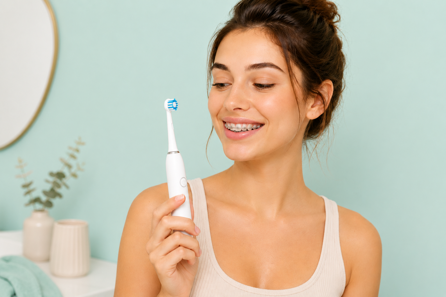 Brosse à dents appareil dentaire Immagine
